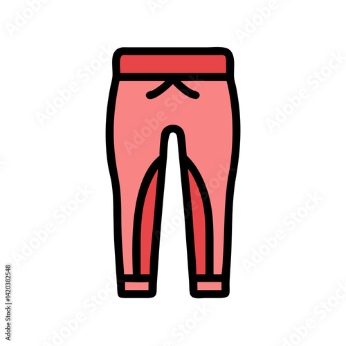 Salmon Running Pants Isolated on Black Background Illustration