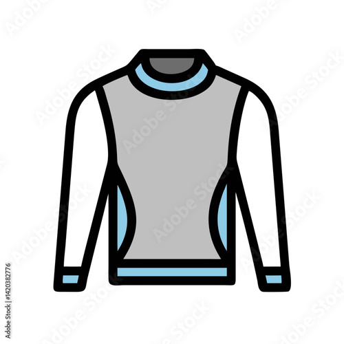 Gray and Black Rash Guard for Water Sports