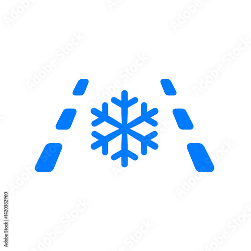 Snowflake Road Lane Dashed