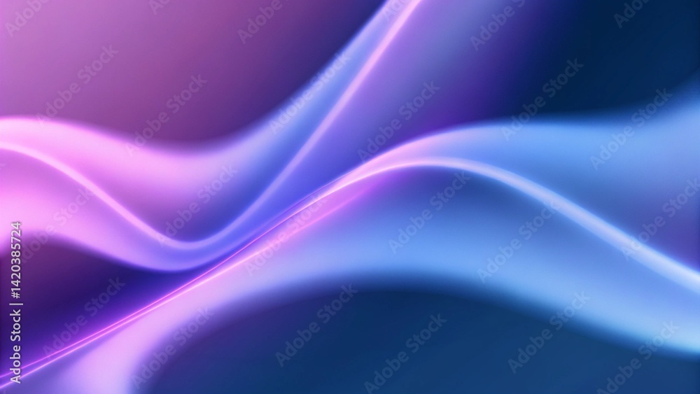 Minimalistic abstract background with blue violet 3d waves. Banner with purple soft wavy embossed texture. Horizontal poster with copy space for text. Design digital frequency for background Minimalistic abstract background with blue violet 3d waves. Banner with purple soft wavy embossed texture. Horizontal poster with copy space for text. Design digital frequency for background