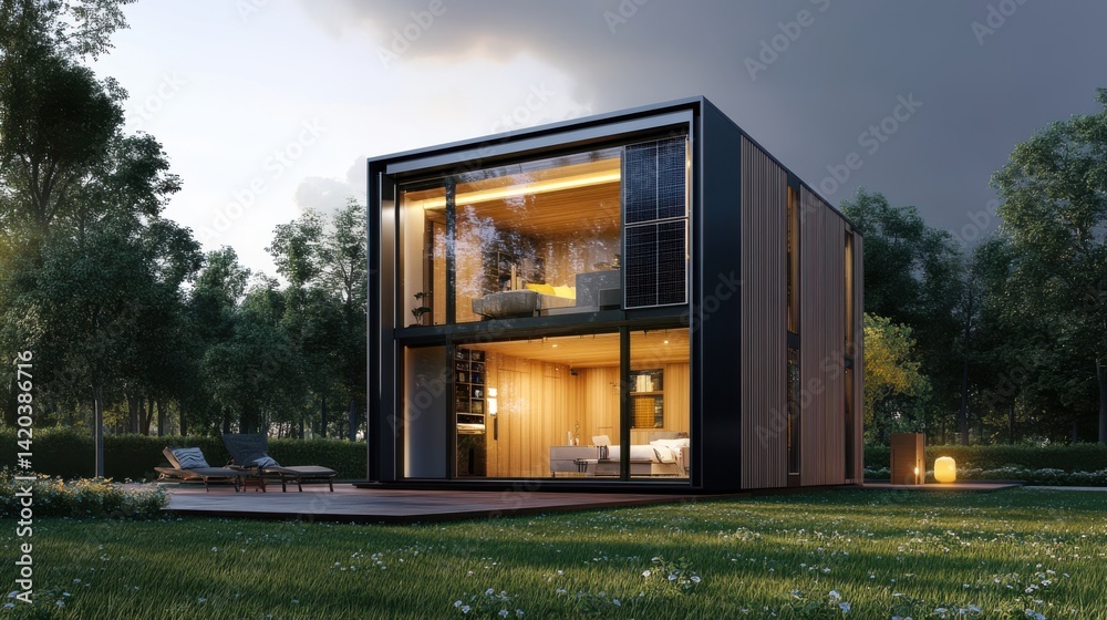 Obraz premium Innovative sustainable energy storage for modern eco homes.