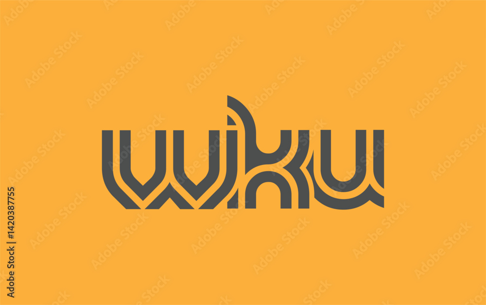 WKU Creative Unique Modern Letter Logo Design. Stylized logo featuring a unique letter design, presenting abstract minimalist aesthetics and modern appeal. WKU Creative Unique Modern Letter Logo Design. Stylized logo featuring a unique letter design, presenting abstract minimalist aesthetics and modern appeal.