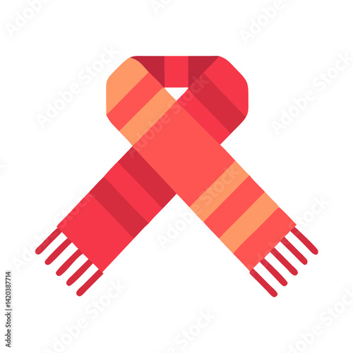 Warm scarf vector art on black background design
