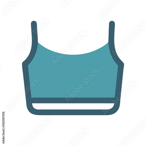 Teal and Dark Blue Workout Bra, Apparel Icon