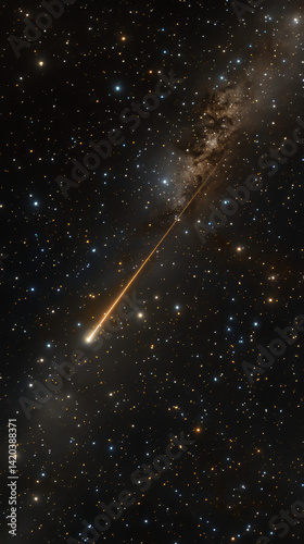 A vast expanse of stars with one shooting star