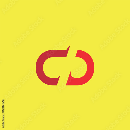 letters cd or dc text logo design vector