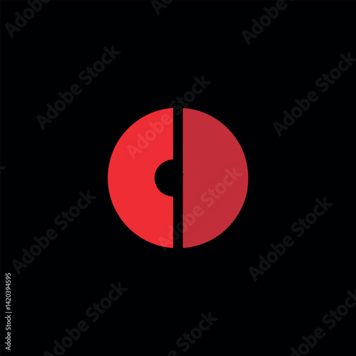 letters cd or dc text logo design vector