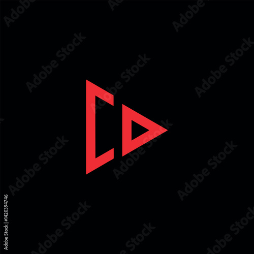 letters cd or dc text logo design vector