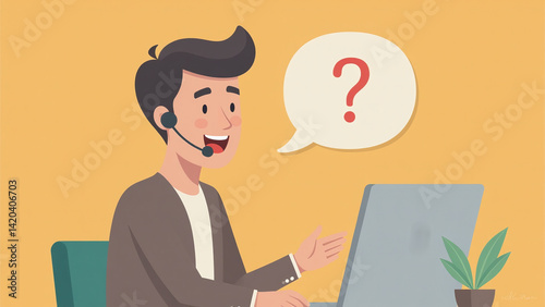 man asks customer support questions receives helpful answers frequently used query