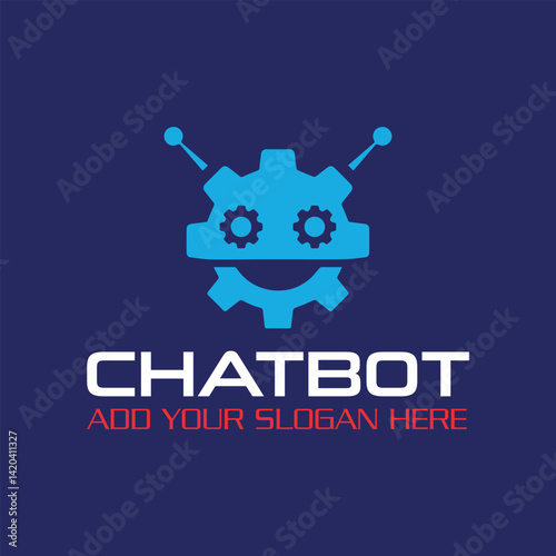 chat bot and chat box logo design vector format	