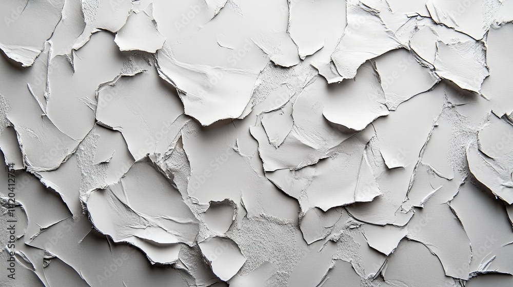 Weathered White Wall with Peeling Paint for Texture and Background Use Weathered White Wall with Peeling Paint for Texture and Background Use
