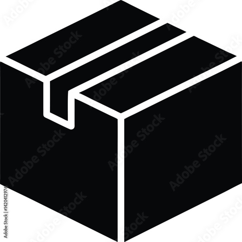 Delivery Box Icon Silhouette Vector Illustration