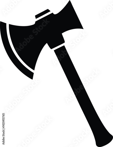 Axe Icon Silhouette Vector Illustration