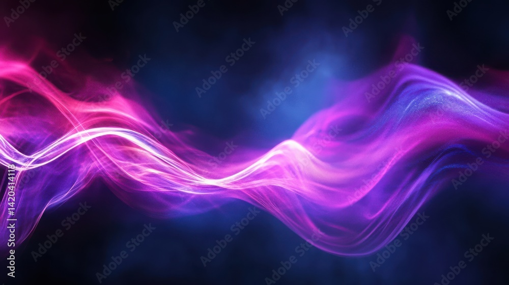 Pulling misty wave element on a glowing splash backdrop Pulling misty wave element on a glowing splash backdrop