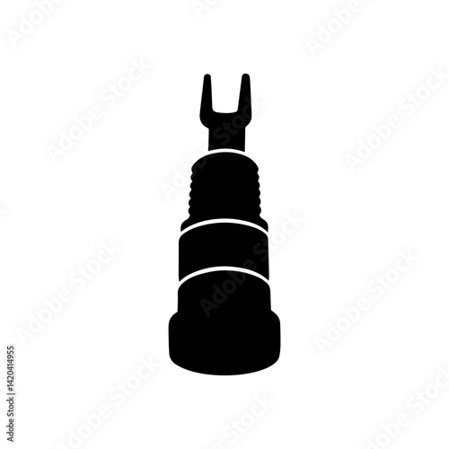 air suspension air shock silhouette vector illustration 