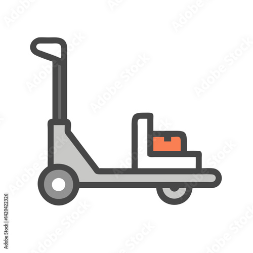 Manual hand pallet jack trolley for moving goods