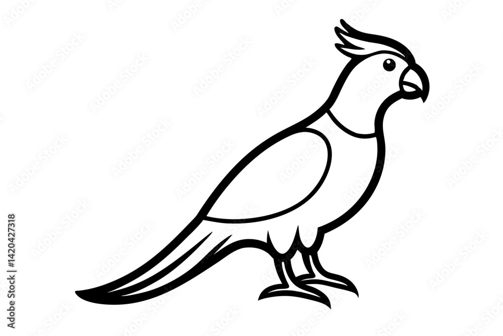 Obraz premium vector illustration of a bird