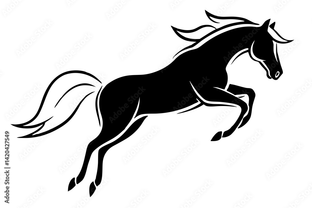 Obraz premium horse silhouette vector