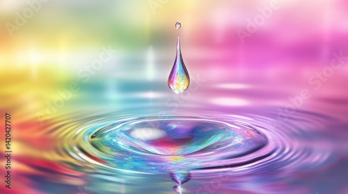 A rushing prism drop featuring a glowing haze background