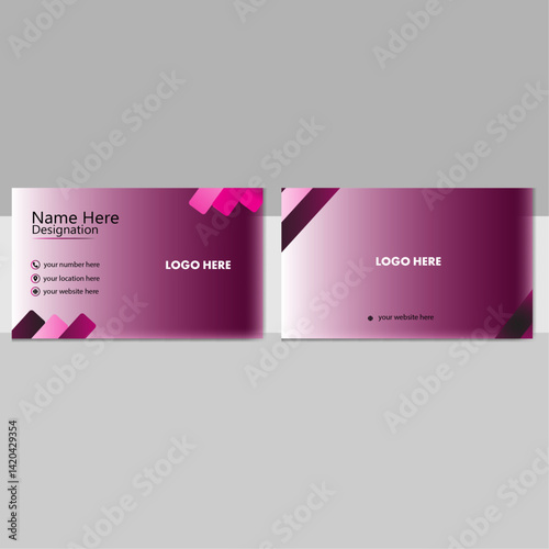 business card design with color and shapes 