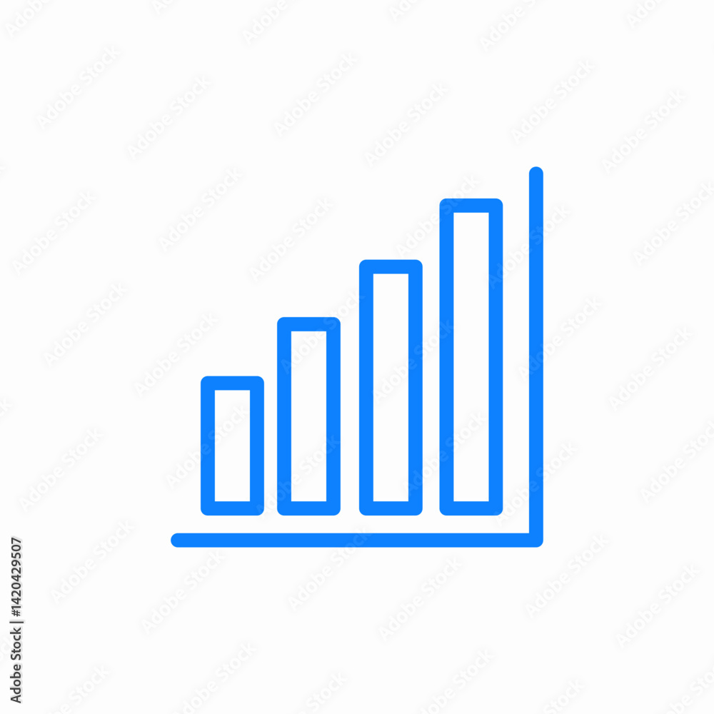 bar graph icon sign vector bar graph icon sign vector
