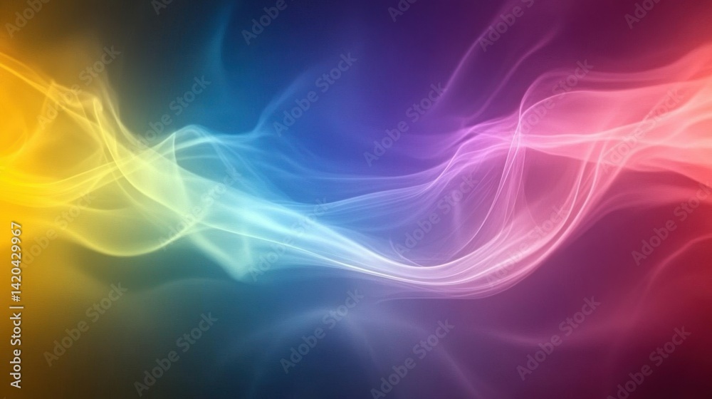 Prism mist streams gently on a fluid moving background