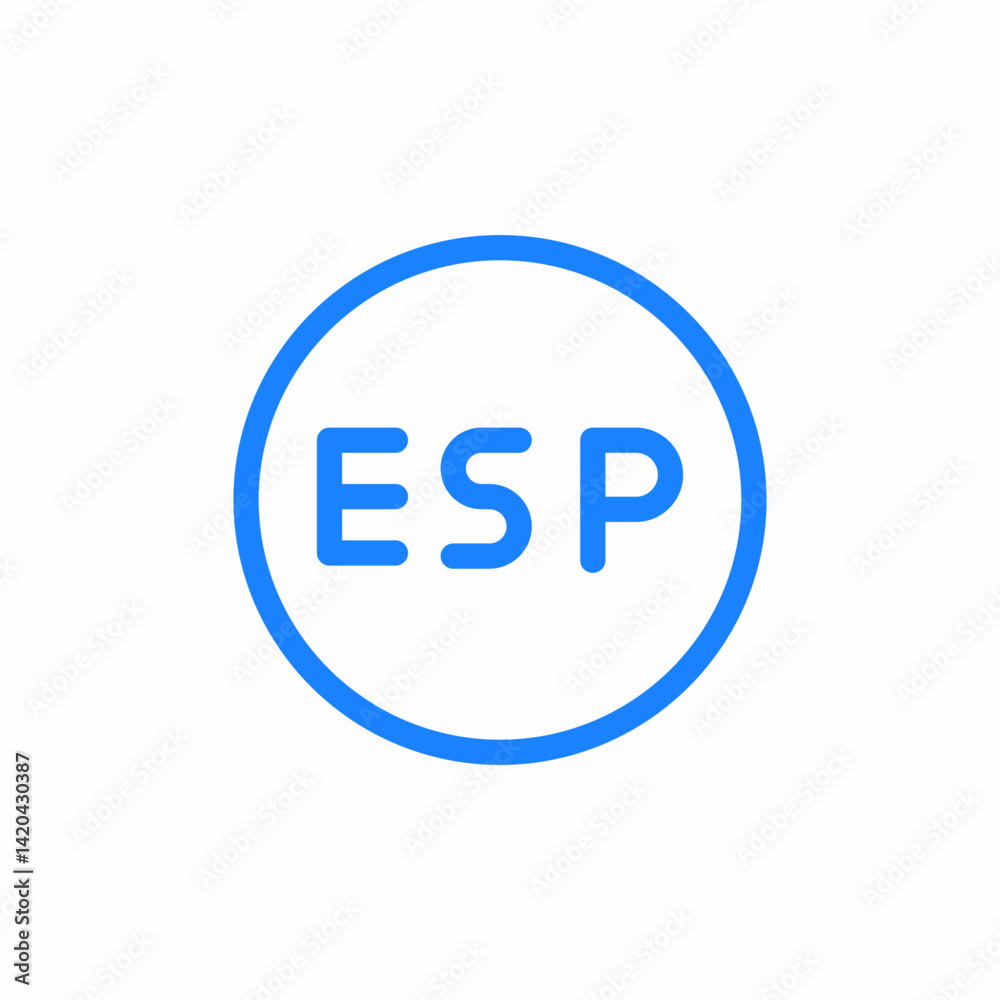 esp circle icon sign vector esp circle icon sign vector