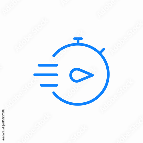 fast timer icon sign vector