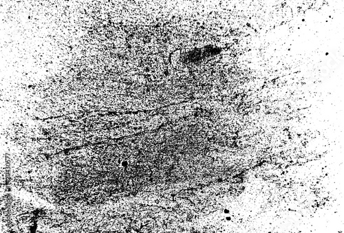 Splattered Black Ink with Vintage Grunge Feel on a Faded Neutral Base