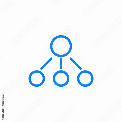 hierarchy structure icon sign vector