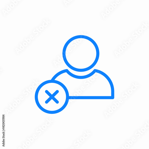 remove user icon sign vector