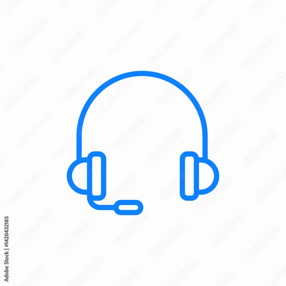 support headset icon sign vector support headset icon sign vector