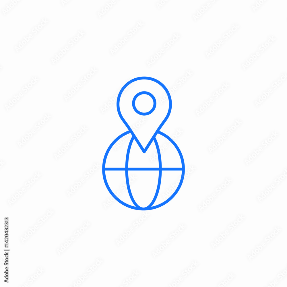 world location icon sign vector world location icon sign vector