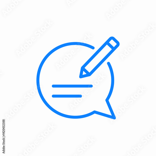 writing bubble icon sign vector
