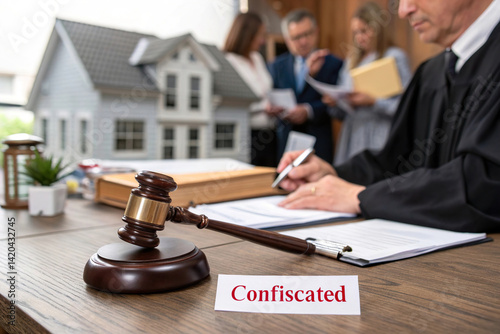 The judge issues a court order to seize the house.