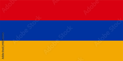 The flag of Armenia, with accurate proportions and colors. Vector image.
