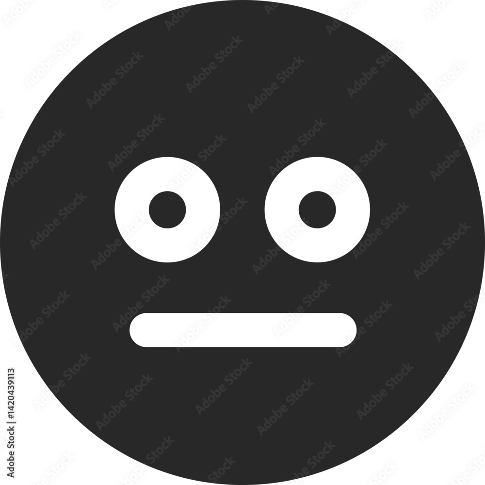 Fototapeta premium Emoji None Vector Icon Stock Illustration