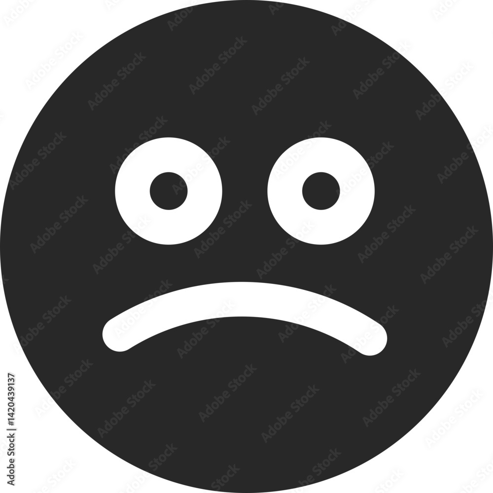 Emoji Sad Vector Icon Stock Illustration Emoji Sad Vector Icon Stock Illustration