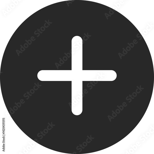 Plus Sign Icon Vector Illustration