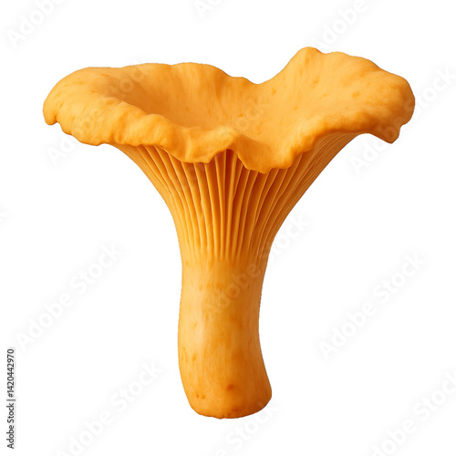Chanterelle Mushroom With Vibrant Yellow Color and Unique Shape Discovered in...