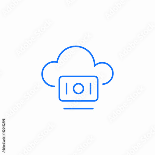 cloud money icon sign vector