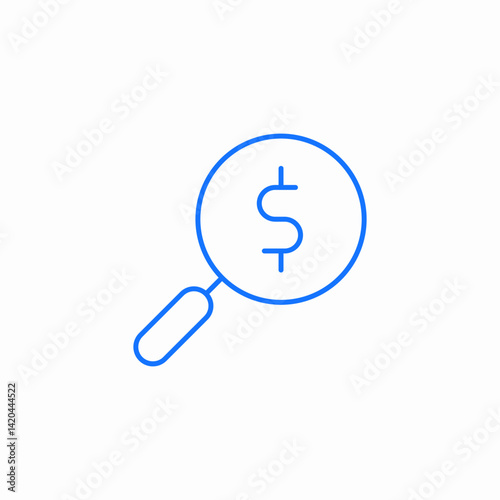 money search icon sign vector