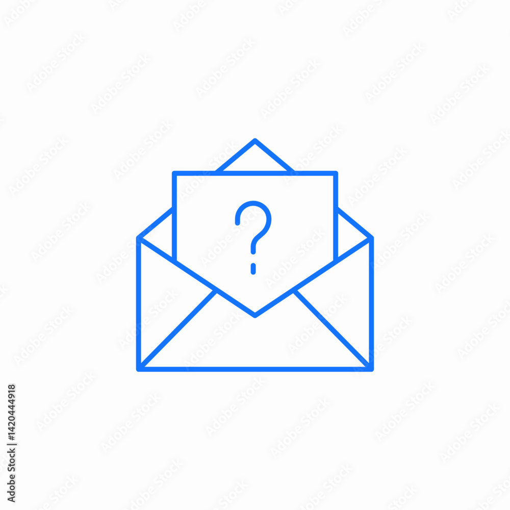 question mail icon sign vector question mail icon sign vector