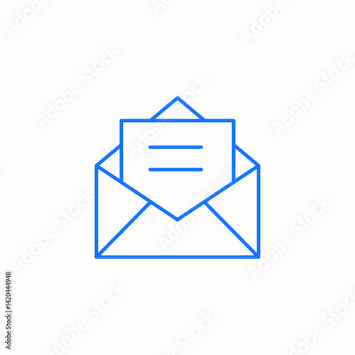received letter icon sign vector