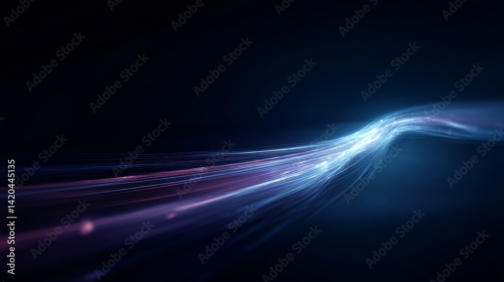 light streak, fiber optic, speed line, futuristic background for 5g or 6g technology wireless data transmission, high-speed internet in abstract