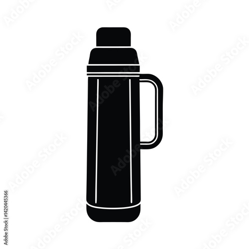 thermos icon silhouette vector illustration
