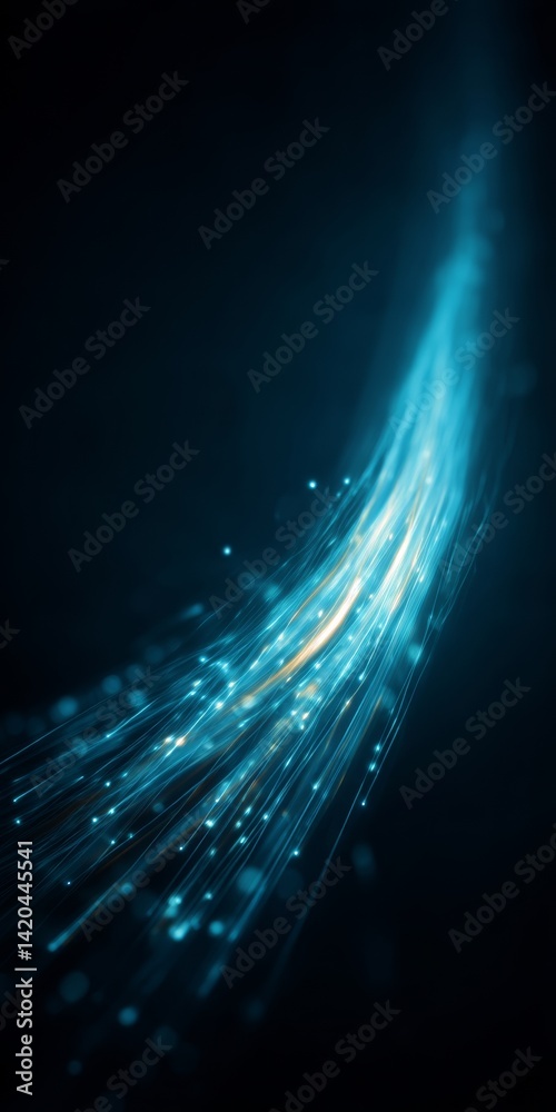light streak, fiber optic, speed line, futuristic background for 5g or 6g technology wireless data transmission, high-speed internet in abstract