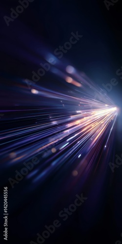 Obraz na płótnie light streak, fiber optic, speed line, futuristic background for 5g or 6g technology wireless data transmission, high-speed internet in abstract
w salonie