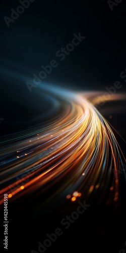 Obraz na płótnie light streak, fiber optic, speed line, futuristic background for 5g or 6g technology wireless data transmission, high-speed internet in abstract
w salonie