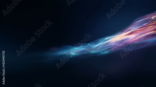 Obraz na płótnie light streak, fiber optic, speed line, futuristic background for 5g or 6g technology wireless data transmission, high-speed internet in abstract
w salonie